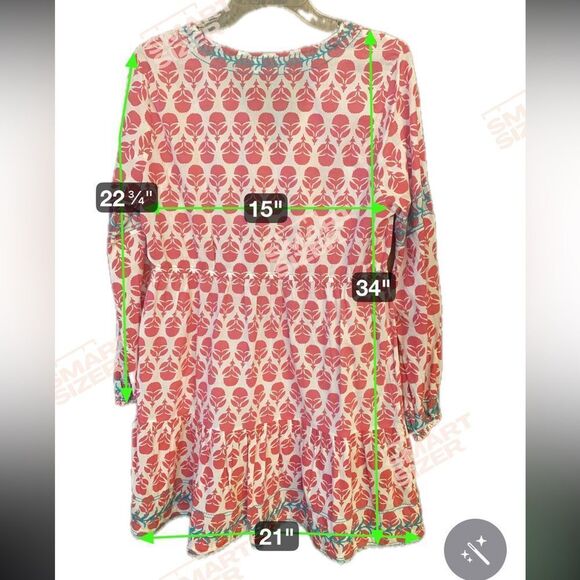 Mer St. Barth NWT Sz M Fuchsia Floral Clara Summer Luxury Resort Worthy Dress - Picture 8 of 10